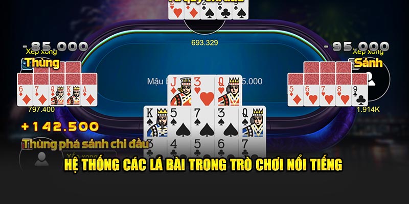 Hệ thống các lá bài trong trò chơi nổi tiếng 